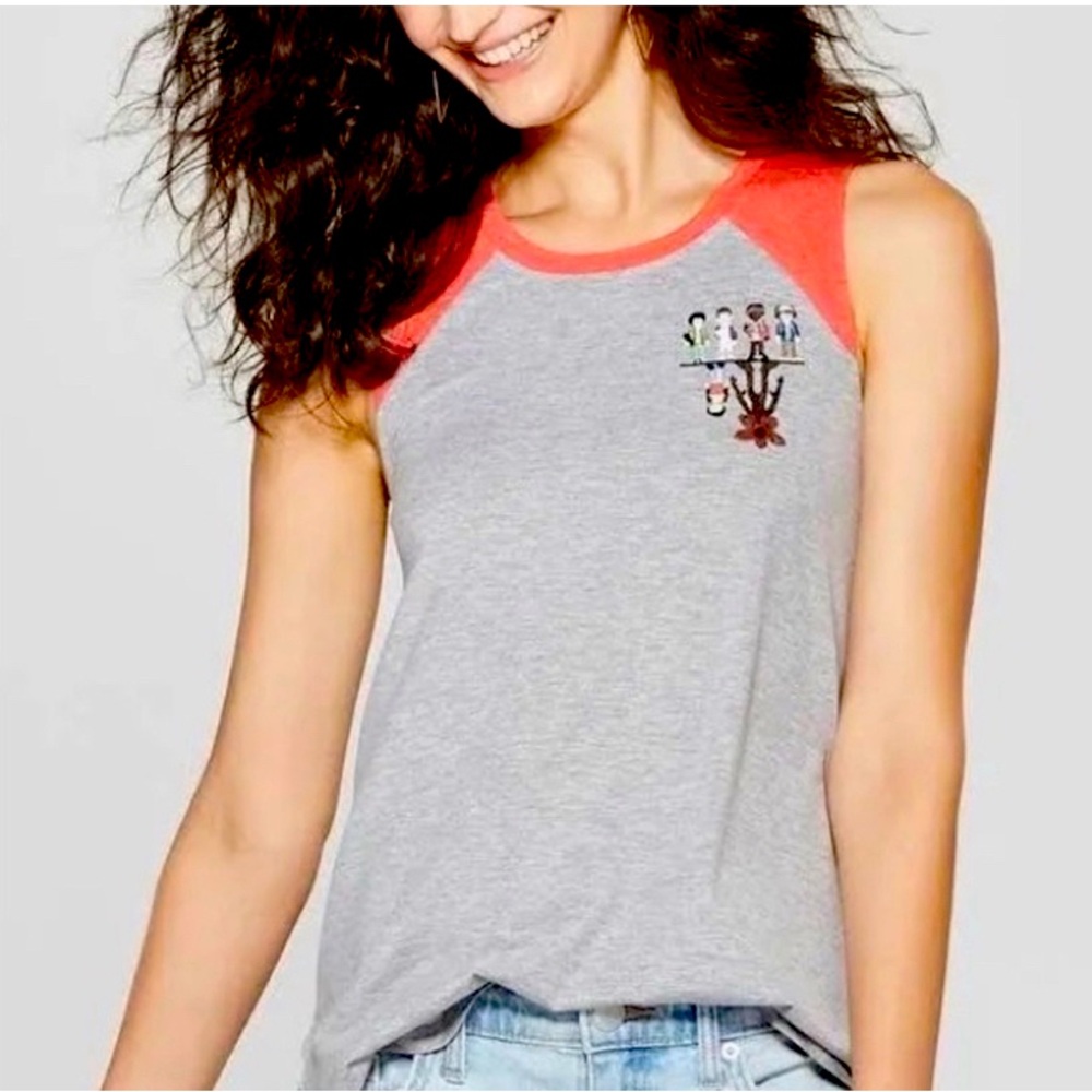 Womens Stranger Things / Netflix Embroidered Character Sleeveless Shirt | Size M